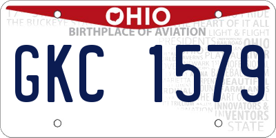 OH license plate GKC1579