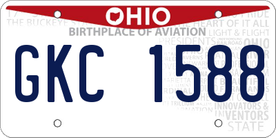 OH license plate GKC1588