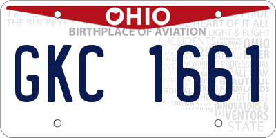 OH license plate GKC1661