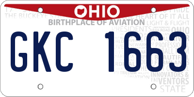 OH license plate GKC1663