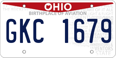 OH license plate GKC1679