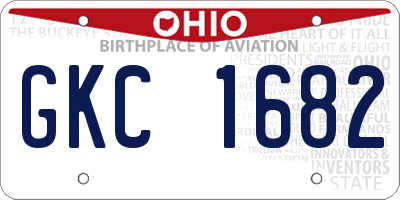 OH license plate GKC1682
