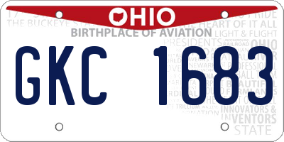 OH license plate GKC1683