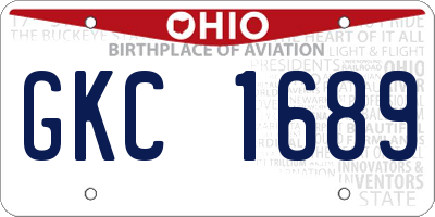 OH license plate GKC1689