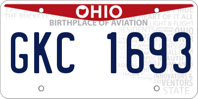 OH license plate GKC1693