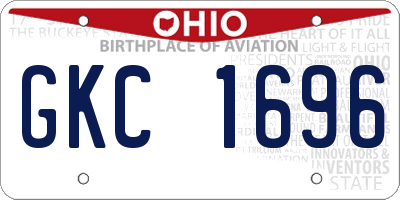 OH license plate GKC1696