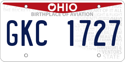 OH license plate GKC1727