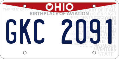 OH license plate GKC2091
