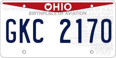 OH license plate GKC2170