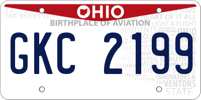 OH license plate GKC2199