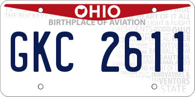 OH license plate GKC2611