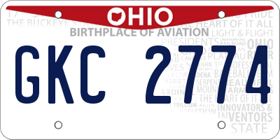 OH license plate GKC2774