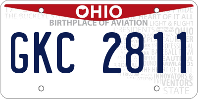 OH license plate GKC2811