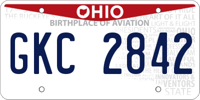 OH license plate GKC2842