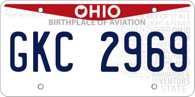 OH license plate GKC2969