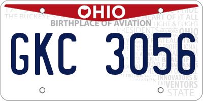 OH license plate GKC3056