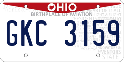 OH license plate GKC3159