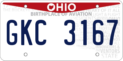 OH license plate GKC3167