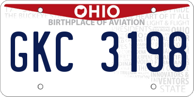 OH license plate GKC3198