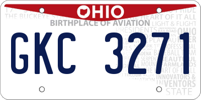 OH license plate GKC3271
