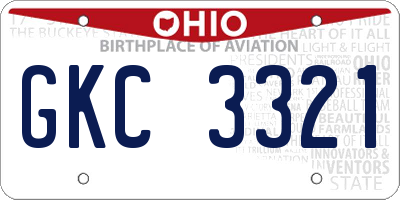 OH license plate GKC3321