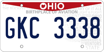 OH license plate GKC3338