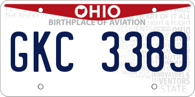 OH license plate GKC3389