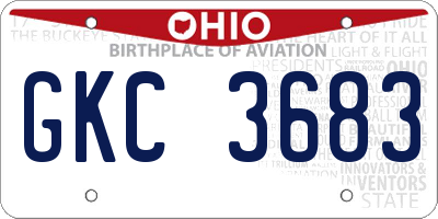OH license plate GKC3683
