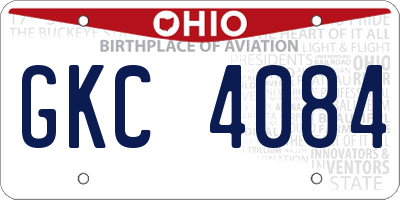 OH license plate GKC4084