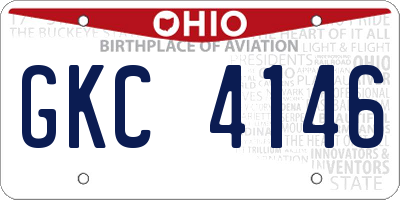 OH license plate GKC4146