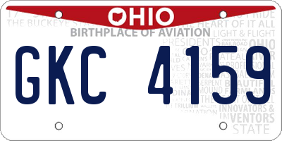 OH license plate GKC4159