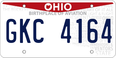 OH license plate GKC4164