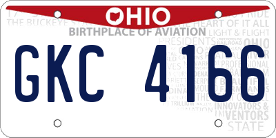 OH license plate GKC4166