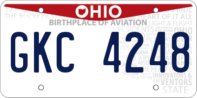 OH license plate GKC4248