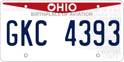 OH license plate GKC4393