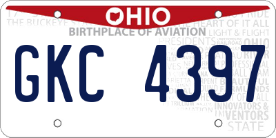 OH license plate GKC4397