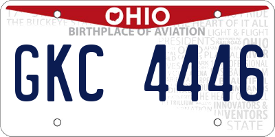 OH license plate GKC4446