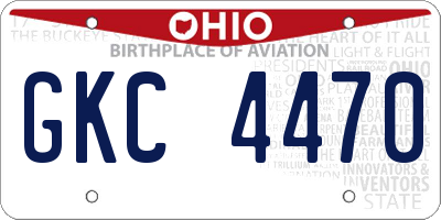 OH license plate GKC4470