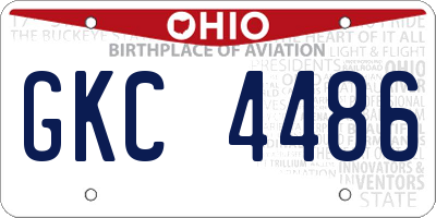 OH license plate GKC4486