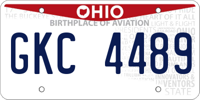 OH license plate GKC4489
