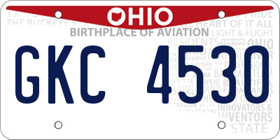 OH license plate GKC4530