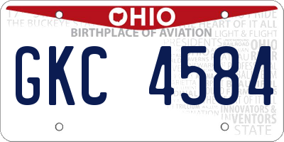 OH license plate GKC4584