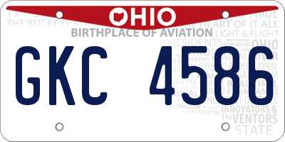 OH license plate GKC4586