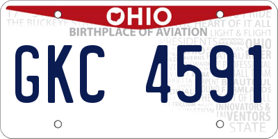 OH license plate GKC4591