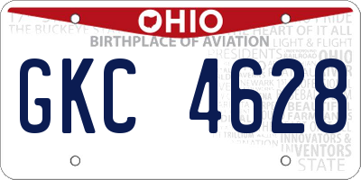 OH license plate GKC4628