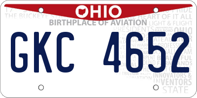 OH license plate GKC4652