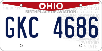 OH license plate GKC4686