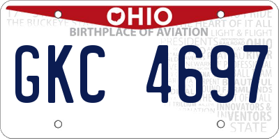 OH license plate GKC4697