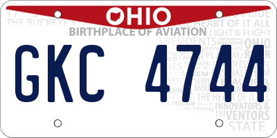 OH license plate GKC4744
