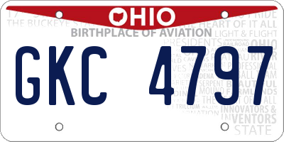OH license plate GKC4797
